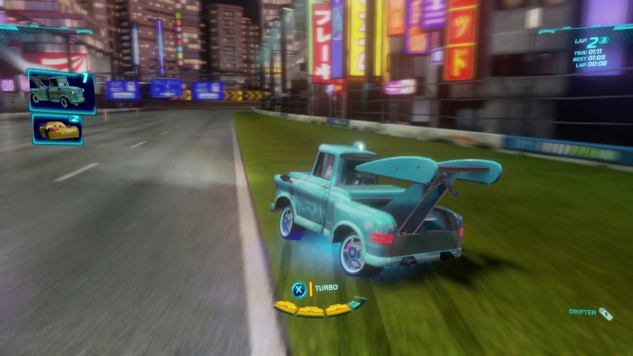 Cars 2 The Video Game Tokyo Mater Ginza Sprint! WhitePotatoYT