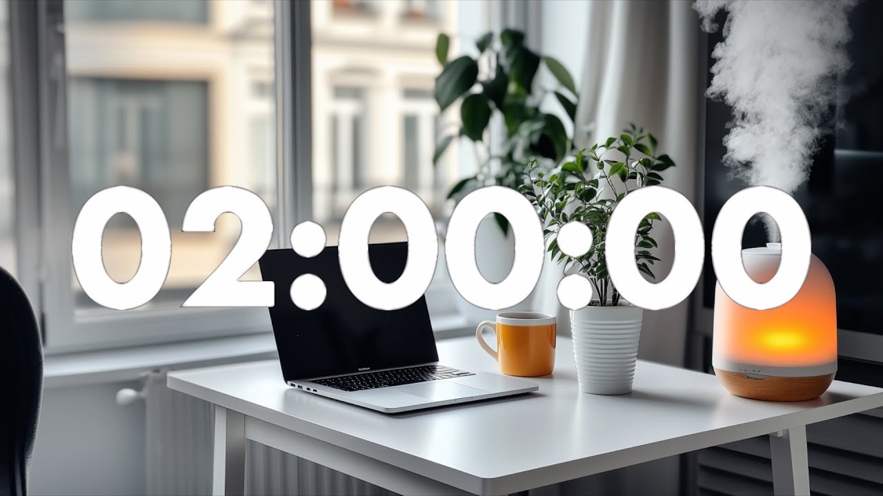 2- HOUR STUDY With ME | Calm piano | Pomodoro 50/10 ⏳ - YouTube