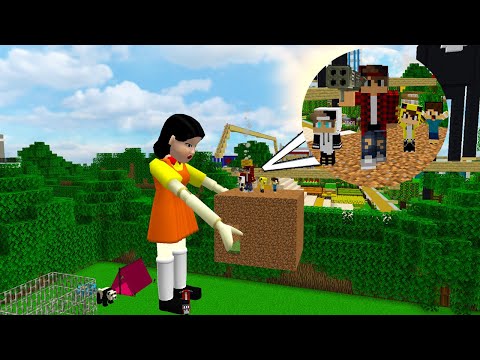 ماين كرافت لكن البقاء على قيد الحياة من دمية لعبة الحبار 😨😱 #فلم_ماين_كرافت
