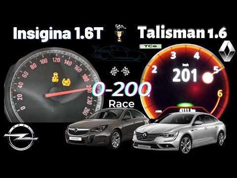 Opel Insignia 1.6 Turbo 180 Hp VS Renault Talisman 1.6 TCe 200 Hp 0-200 speed Test acceleration pov