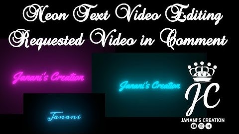 Neon Text Video Editing 🥰 Tutorial in Tamil 💯 Requested Video in Comment 😊 kinemaster & Node Video 💞