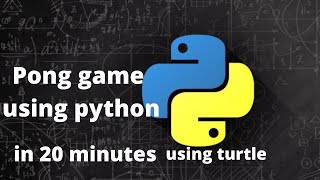 How to make a Pong Game in Python | using Turtle