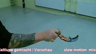 Karambit slow motion mixed priview aplication / Zeitlupe Vorschau Anwendungen Nunchaku Knifefight