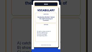 Vocabulary Builder | Vocabulary Builder: Select the right meaning of 'co… | English Words Practice
