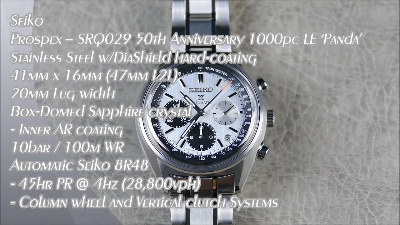 On Time Watch Reviews: Seiko Prospex – SRQ029 (JDM SBEC005) Epic 6138-8020  Panda Chronograph Tribute - YouTube