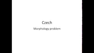 Czech morphology problem
