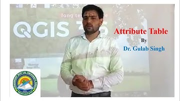 Attribute Table in QGIS by Dr. Gulab Singh CDLU Sirsa Haryana