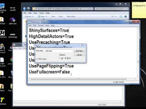 How to open Tom Clancy's Splinter Cell Pandora Tomorrow in windowed mode