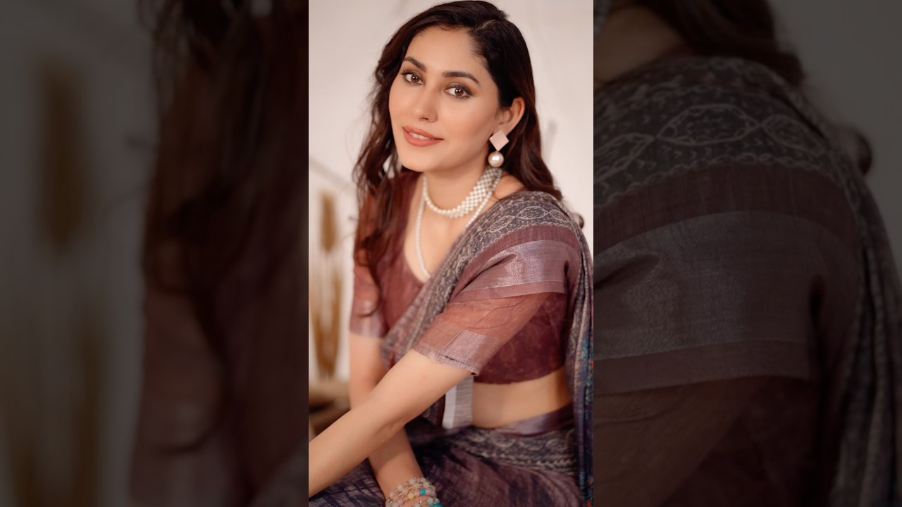 Dark Brown Linen Cotton Saree