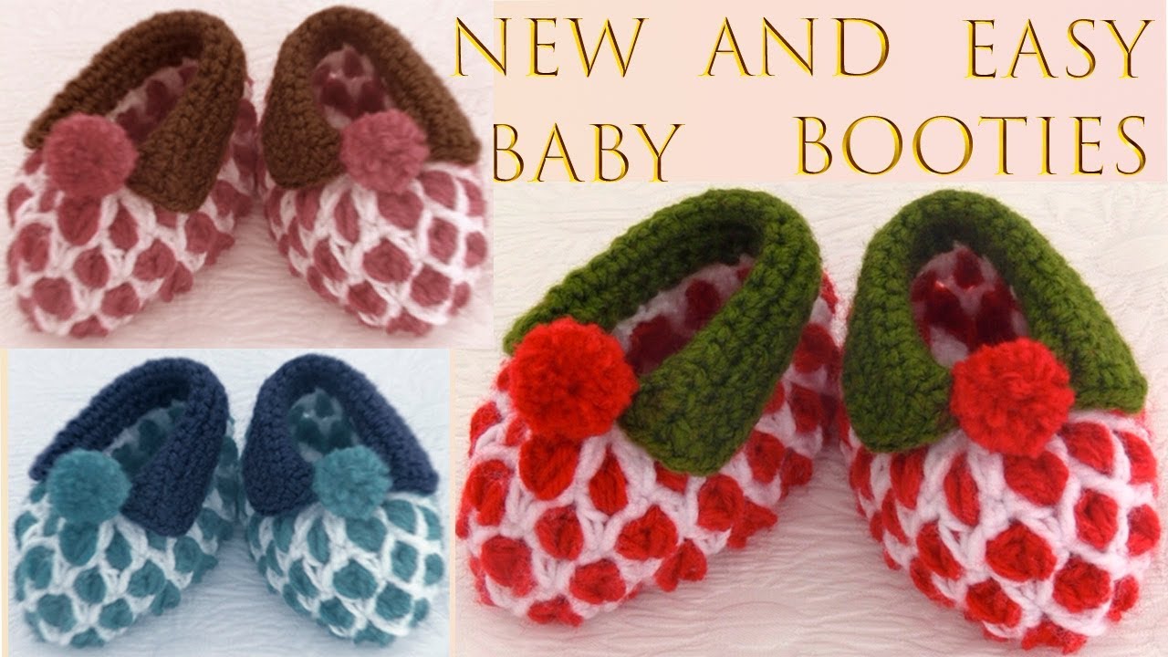 Zapatos tejidos a Crochet para bebes niñas y niños en punto fácil tallermanualperu - YouTube