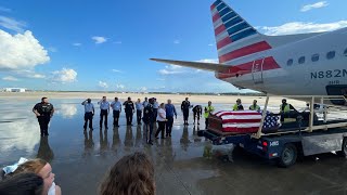 SGT Aaron Wilder arriving at IAH Houston  July 27, 2022