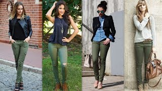 Pantalones verde Militar Mujer -