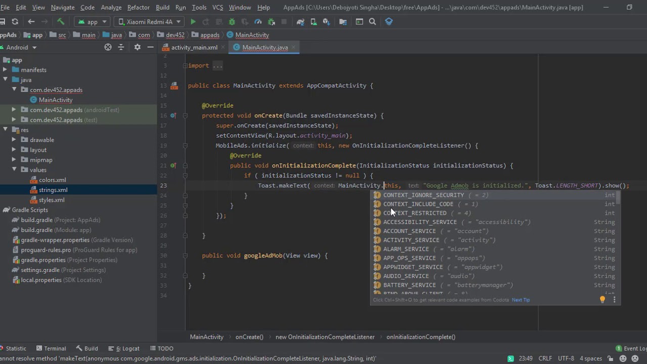 How to implement google admob in android app (Part 1) - YouTube