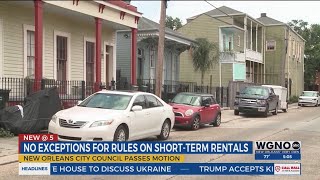 NOLA City Council removes short-term rental exceptions