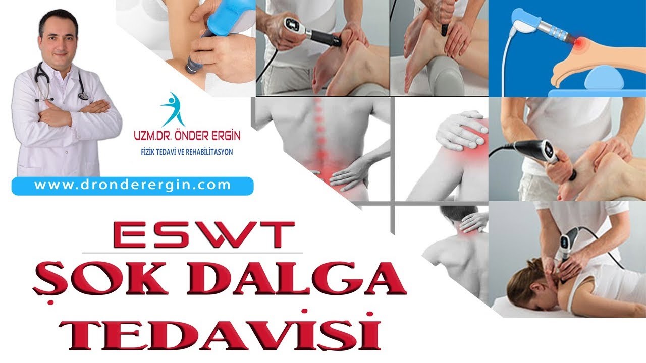 Topuk dikeni ve sporcu dirseğinde ESWT (Şok dalga tedavisi) uygulanması.