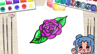 Hoe Een Roos Te Tekenen, Bloem Kleurboek, Hoe Een Bloem Te Tekenen,