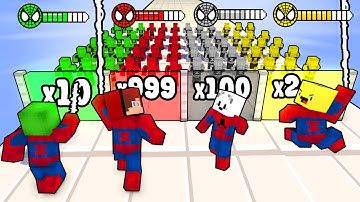 JJ vs Mikey vs Carrie vs Bananakid in Spider Man COUNT MASTERS 3D   - Maizen Minecraft Animation