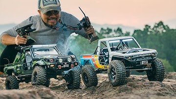 Rc Crawler Course: Traxxas TRX4 vs Axial SCX10 III (Custom Body LC70)  Rc Cars Off Road