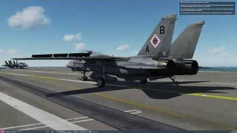 Digital Combat Simulator - F-14B Carrier landing tutorial