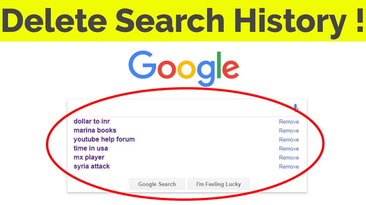 How To Delete/Clear Google Search History(Suggestions) Permanently On  Google Chrome - YouTube