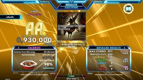 Return of the Toe Jam (CSP-15) AA 930k (StepMania, Judge 6)