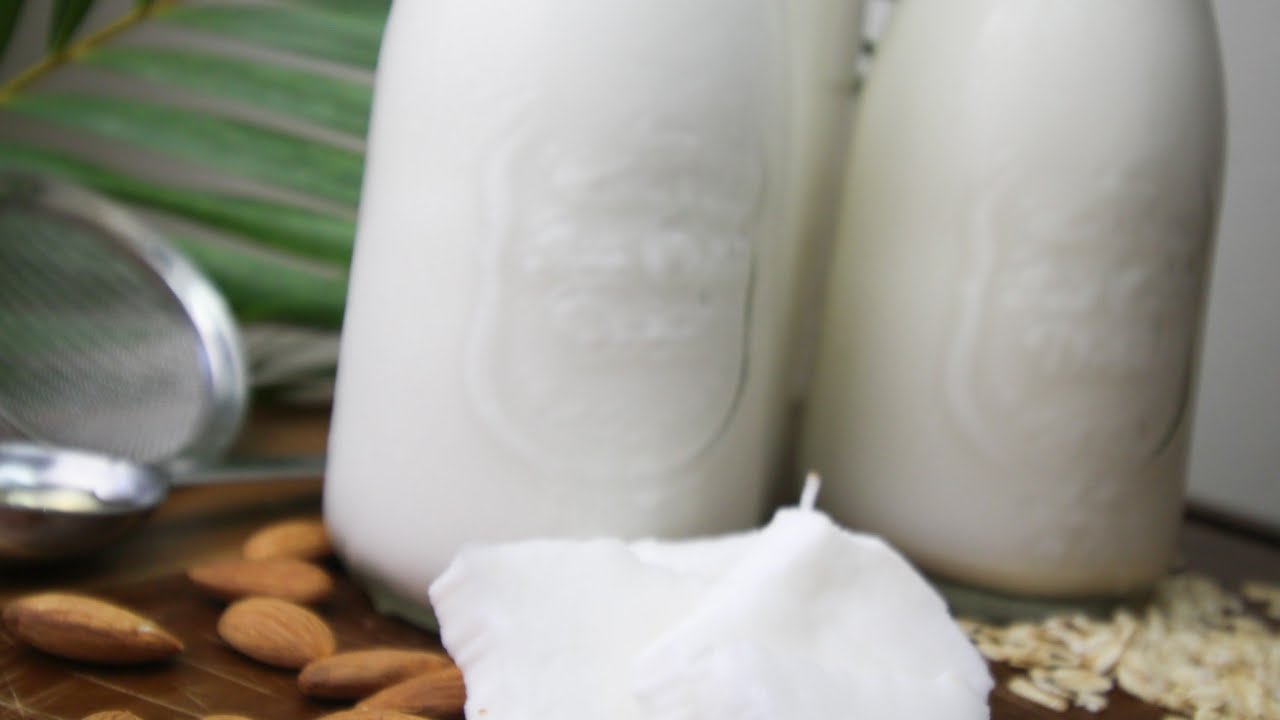 My Top Two Favorite Homemade Milk || Almond + coconut || Oat Milk Without The Slime - YouTube