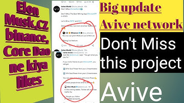 Big update Avive mining network || Avive free mining like core Dao,Elon Musk and CZ binance||