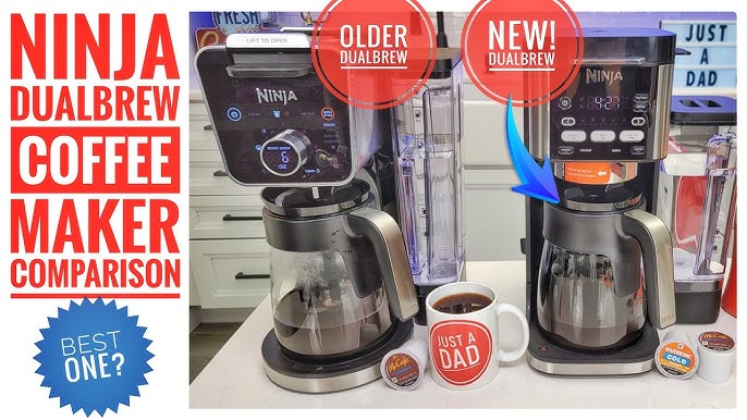 Ninja CFP201 DualBrew System 12-Cup Coffee Maker, Single-Serve for Grounds  & K-Cup Pod Compatible, 3 Brew Styles, 60-oz. Water Reservoir & Carafe