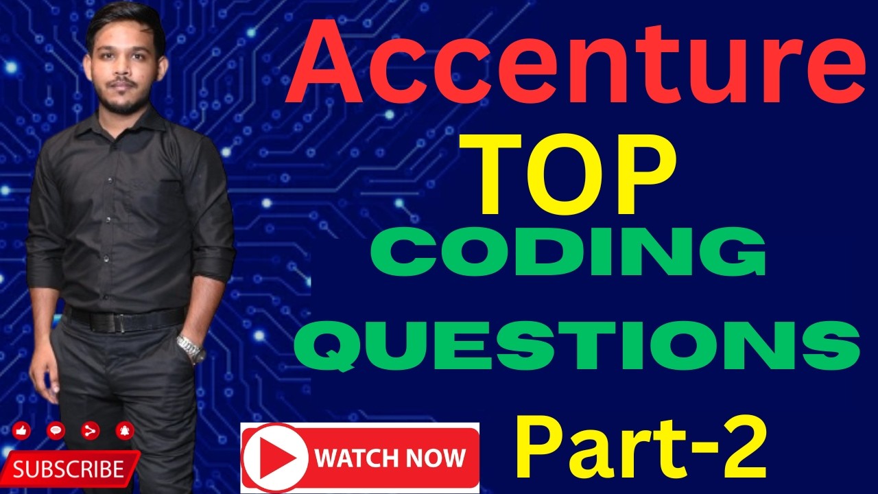 Accenture Coding Questions Part-2 #accentrure - YouTube