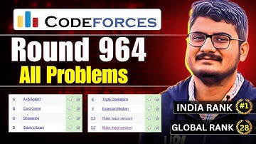 Codeforces Round 964 Solution Discussion | ABCDEFG1G2 | All Problems