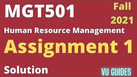 MGT501 Assignment 1 Solution 2022/ MGT501 Assignment 1 Solution Fall2021 #vu #assignment #mgt501