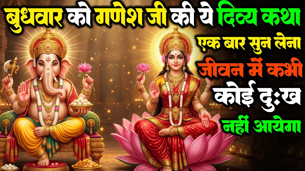 सिर्फ 1 बार ये गणेश कथा सुन लो, जीवन के सारे कष्ट दूर हो जाएंगे | Buddhvar Vrat Kath | Ganesh Kath