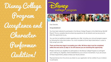 DCP ACCEPTANCE AND SUCCESSFUL CHARACTER PERFORMER AUDITION!