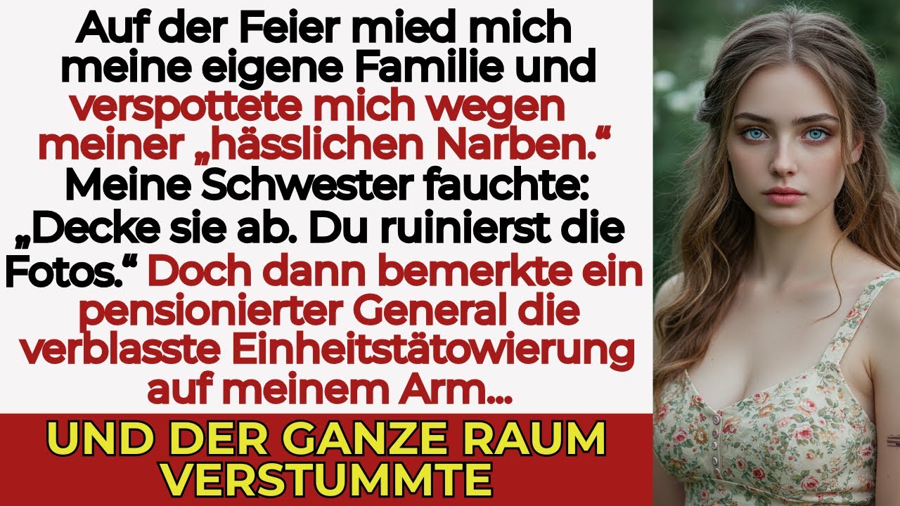 „Auf der Feier verspottete meine Familie meine Narben – bis ein Soldat sie sah und erstarrte.“