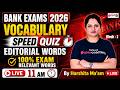 Bank Exams 2026 English Class | SBI, IBPS &amp; RRB Exam Important Vocabulary Words | by Harshita Mam