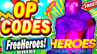 All *Secret* Heroes Online World Codes 2022  Codes for Heroes Online World  2022 - Roblox Code 