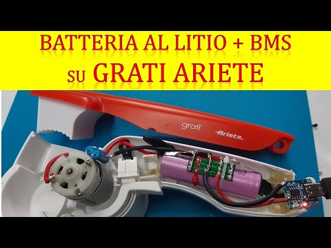 Modifying an ariete grati cheese grater with Lithium battery 18650