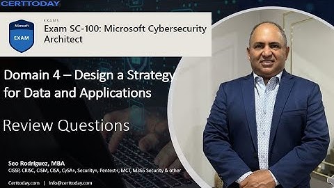 SC-100 Exam: Microsoft Cybersecurity Architect - 4 Design a Strategy for Data and Applications