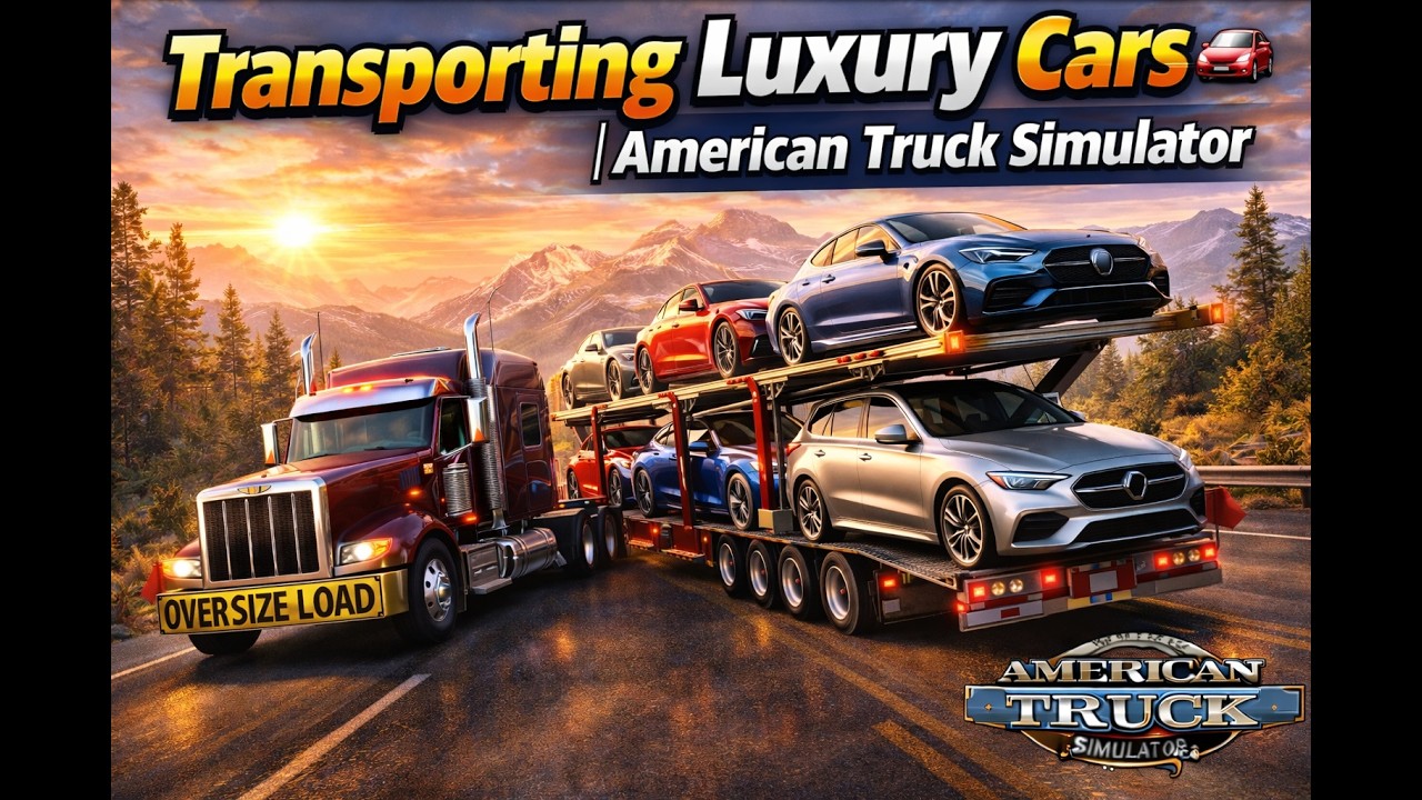 American Truck Simulator Ep 11 - Transporting Luxury Cars 🚗