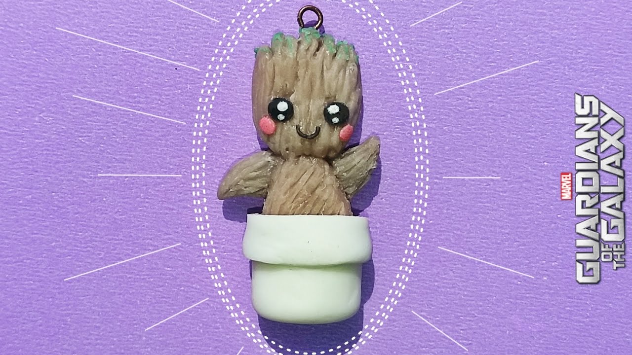 Diy Groot Bebe Kawaii En Porcelana Fria Guardianes De La Galaxia 2 Youtube