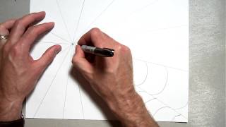 Op Art Drawing Vanishing Point (Part 1/2)