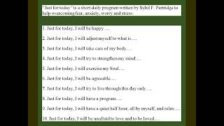 Sybil. F. Partridge (Just for Today) -  Daily Inspirational Program