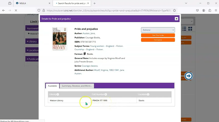 Watson Library - Catalog Search for Books & ebooks