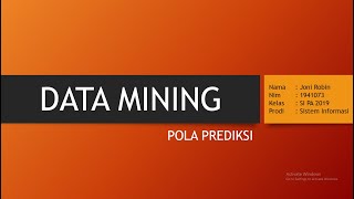 Pola Prediction Dalam Data Mining