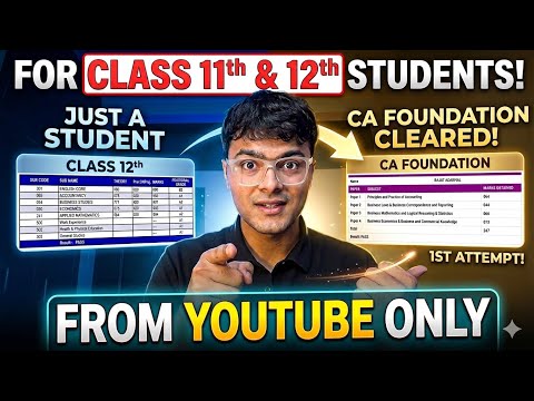 How I cleared CA Foundation with Class 12 from YouTube