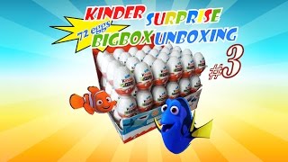 Kinder Surprise 72 eggs BIGBOX Unboxing (Finding Dory) - part #3
