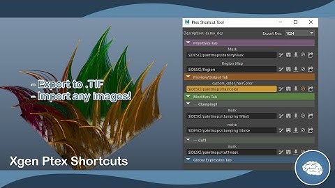 Maya Groomer Tool: Xgen Ptex Shortcut UI Part 1