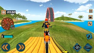 Fearless Beach Bike Stunts Rider Stunt Mode - #20 Motor Bike Games Android Gameplay screenshot 3