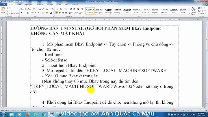 Hướng dẫn gở bỏ bkav pro win 7 năm 2024