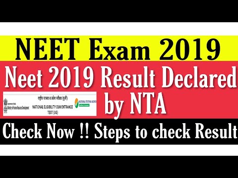 Neet 2019 Result Declared !! Neet 2019 result released by NTA ! how to check?